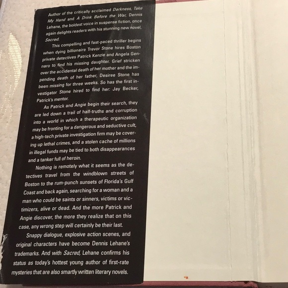 EUC,MYSTERY/THRILLER,BY DENNIS LEHANE,Patrick Kensie Series, SACRED - Picture 5 of 7